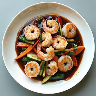 Gamberi in salsa oriente