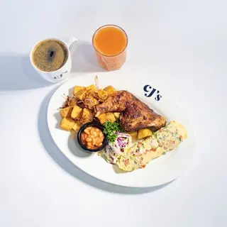 Roasted Chicken & Egg Breakfast Combo (7AM - 12PM)