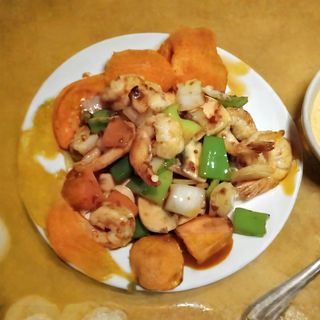 Langostinos Con Ajo Y Picante