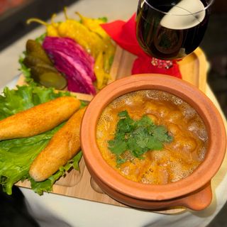 ქოთნის ლობიოს დაფა ლორით