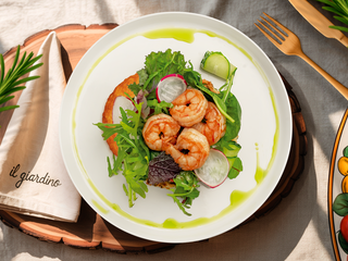 Dranic cu creveți și cremă fină de brânză