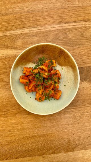 Gnocchi diavola cu creveți