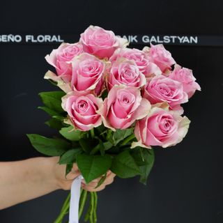 Ramo de 11 Rosas Rosado Mini