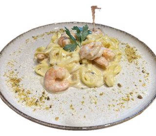 Tagliatelle Alfredo con Gamberi