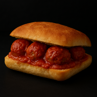 Bocadillo loco con polpette al tomate 
