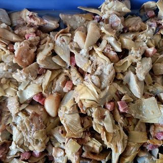 Alcachofas salteadas y jamon 250 g 