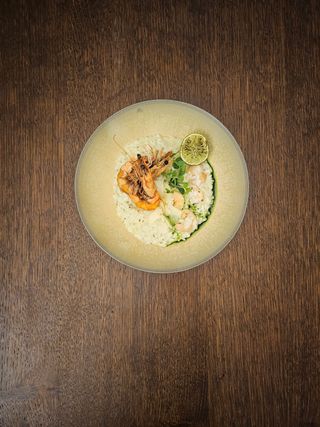 Risotto cu creveti si zucchini