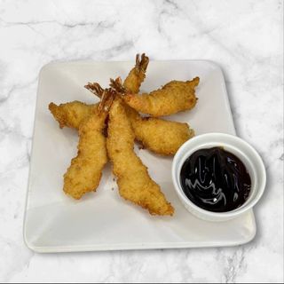 Темпура креветка с устричным соусом  