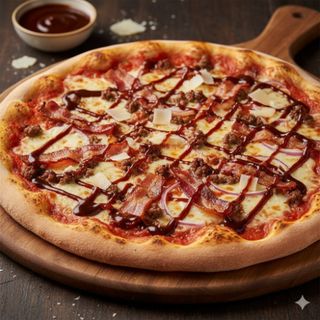Pizza Black Angus Y Salsa BBQ Coreana (28 Cm.)