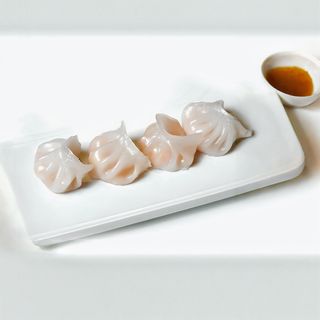 Ravioli di gamberi in cristallo