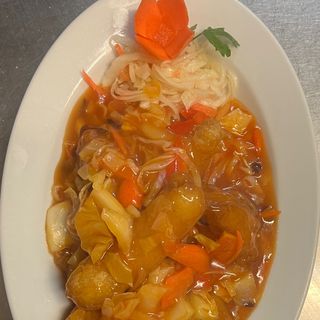 Chrupiące filety rybne sos słodko-kwaśny