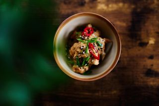 Tofu con salsa picante