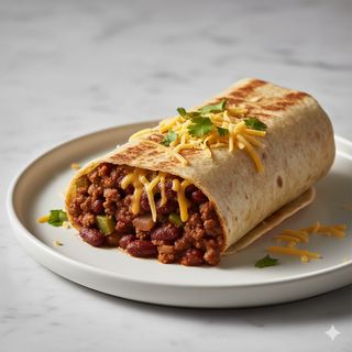 Burrito De Chile Con Alubias