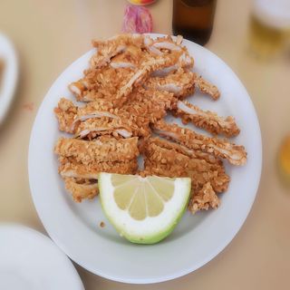 Pollo empanado con Almendras