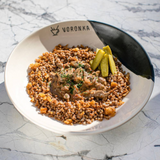 Beef Stroganoff with buckwheat