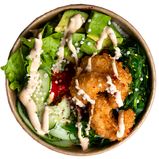 Боул-поке з креветкою попкорн (317гр.)