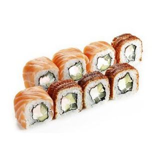 Рол Філадельфія з лососем і вугром (230г)