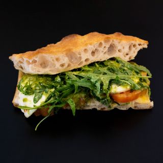 Focaccia pesto de rucola