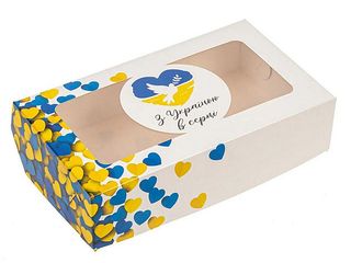 Коробка 2  кольорова з вікном