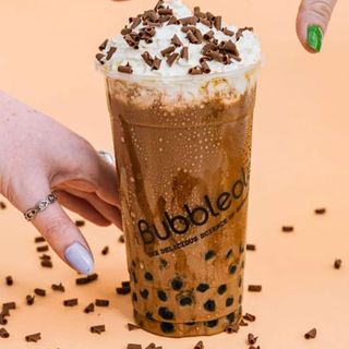 Bubble ice latte caramel cofee