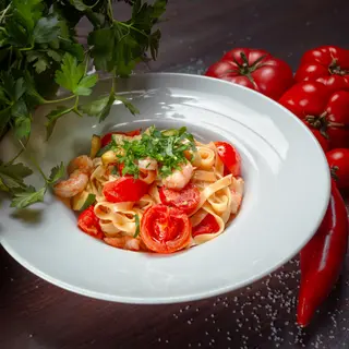 Tagliatelle cu creveți