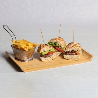Tabla de mini hamburguesas