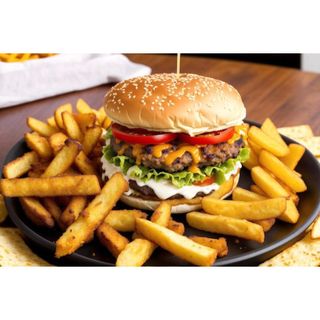 Assiette Hamburger & Frites