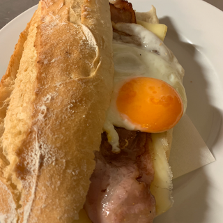 Bacon Con Queso Y Huevo Frito