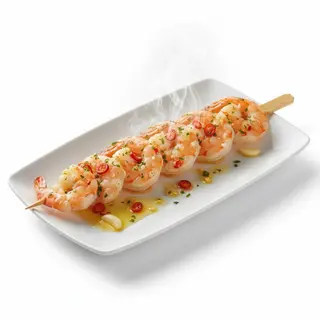 Tapa De Pincho De Gambas Al Ajillo