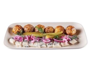 Śledź z ziemniakami w mundurkach (300g)