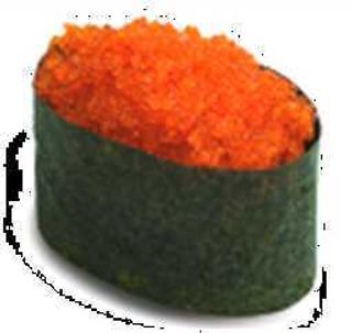 Gluten free - tobiko gunkan - 2 pezzi - uova di pesce volante