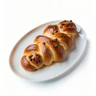 Treccia con gocce di cioccolato