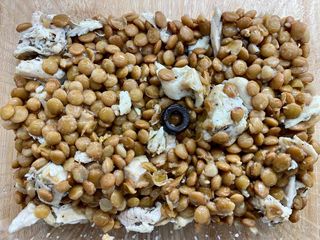 Plat de Llenties amb pollastre