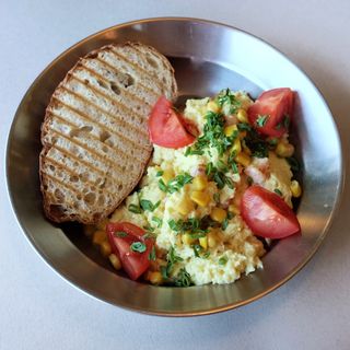 Скрембл з креветками