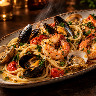 Spaghetti Frutti di Mare 450°