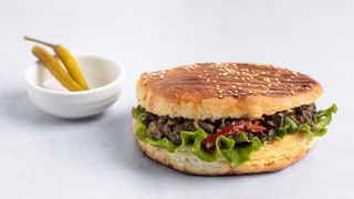 Нан бауырдак с  бараньей печенью