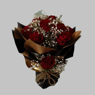 Bouquet Doré Et Rouge