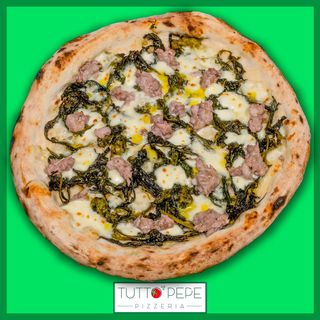 Pizza broccoli e salsiccia