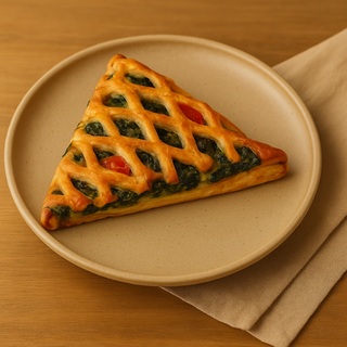 Triángulo con espinacas y cherry (ud.)