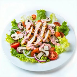 Ensalada De Lechuga Tomate Con Cebolla Y Zanahoria