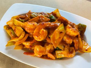 68. Gambas Con Guindillas Picante