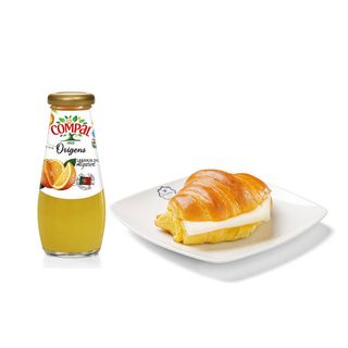 Croissant com Queijo ou Fiambre + Refrigerante ou Compal