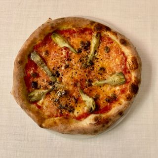 PIZZA DE ALCACHOFA CON PAPADA IBÉRCIA DE JOSELITO (32 Cm.)