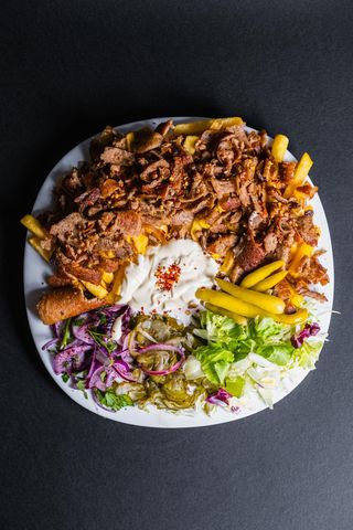 Shaorma de vitel la farfurie