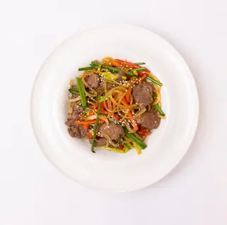 Лапша Фунчоза с  говядиной и овощами