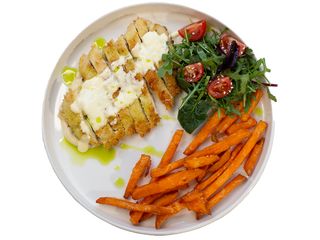 Батат зі шніцелем (300g)