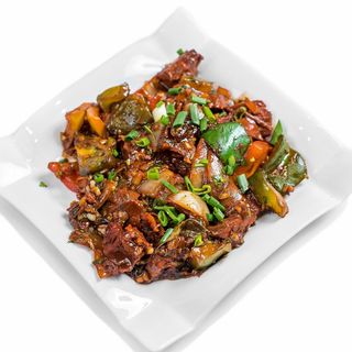 Lamb in oyster sauce 