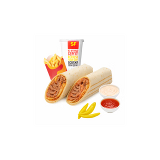 Комбо Шаурма стандарт 2-ная порция куриная