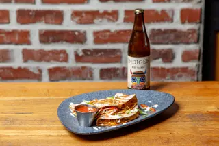 Quesadilla vegetariana + bere craft