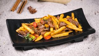 Мясо с фри (1 пор.)